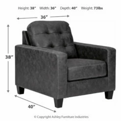 Buy 👍 Ashley Furniture Venaldi - Gunmetal - Chair Chairs 💯 11 Ashley Furniture Venaldi - Gunmetal - Chair Chairs