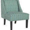 Ashley Furniture Chairs Janesley - Teal/cream - Accent Chair