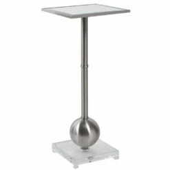 Outlet ✨ Uttermost Laton Silver Accent Table Tables 🥰 9 Uttermost Laton Silver Accent Table Tables