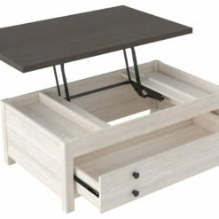 Ashley Furniture Dorrinson - White / Black / Gray - Lift Top Cocktail Table Tables