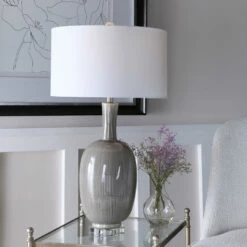 Uttermost LeAnna Gray Crackle Table Lamp