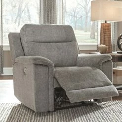 Ashley Furniture Reclining Furniture Mouttrie - Smoke - Pwr Recliner/adj Headrest