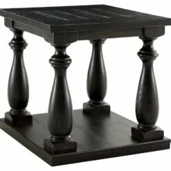 Ashley Furniture Tables Mallacar - Black - Rectangular End Table