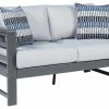 Signature Design By Ashley® Amora - Charcoal Gray - Loveseat W/cushion