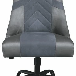 Signature Design By Ashley® Barolli - Gunmetal - 2 Pc. - Gaming Desk With Usb Charging Port, Swivel Gaming Chair Home Office Sets