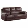 Emerald Home Sofas Bernard Dual Power Sofa Recliner And Headrest Kona Brown