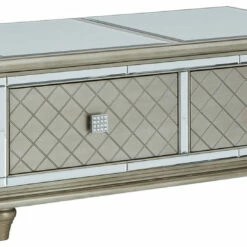 Ashley Furniture Tables Chevanna - Platinum - Rectangular Cocktail Table