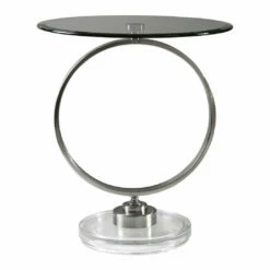 Uttermost Dixon Brushed Nickel Side Table Tables
