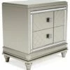Buy 🔥 Ashley Furniture Chevanna - Platinum - Two Drawer Night Stand Nightstands 😉 2 Ashley Furniture Chevanna - Platinum - Two Drawer Night Stand Nightstands