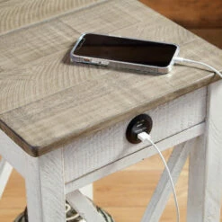 Buy 🌟 Ashley Furniture Adalane - White/gray - Accent Table Tables 👏 17 Ashley Furniture Adalane - White/gray - Accent Table Tables