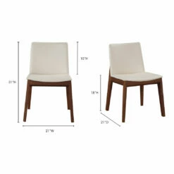 Moe's Home Collection Chairs Deco Dining Chair White Pvc-m2