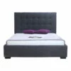 Moe's Home Collection Beds Belle Storage Bed King Charcoal Fabric