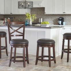 Ashley Furniture Porter - Rustic Ultimate Best In Class UPH Swivel Barstool (2/CN) Stools