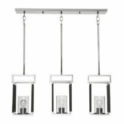 Uttermost Newburgh 3 Light Nickel Linear Pendant