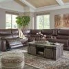 Signature Design By Ashley® Muirfield - Left Arm Facing Double Reclining Power Console Loveseat, Wedge, Power Reclining Right Arm Facing Loveseat With Headrest Sectional