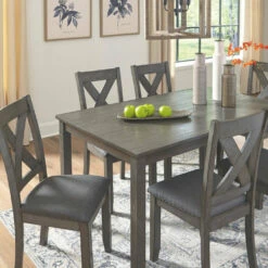 Ashley Furniture Caitbrook - Dark Gray - Rect Drm Table Set (7/cn) Dining Room Sets