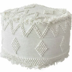 Uttermost Uriah Ivory Pouf Accessories