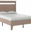Signature Design By Ashley® Flannia - Gray - Full Panel Platform Bed