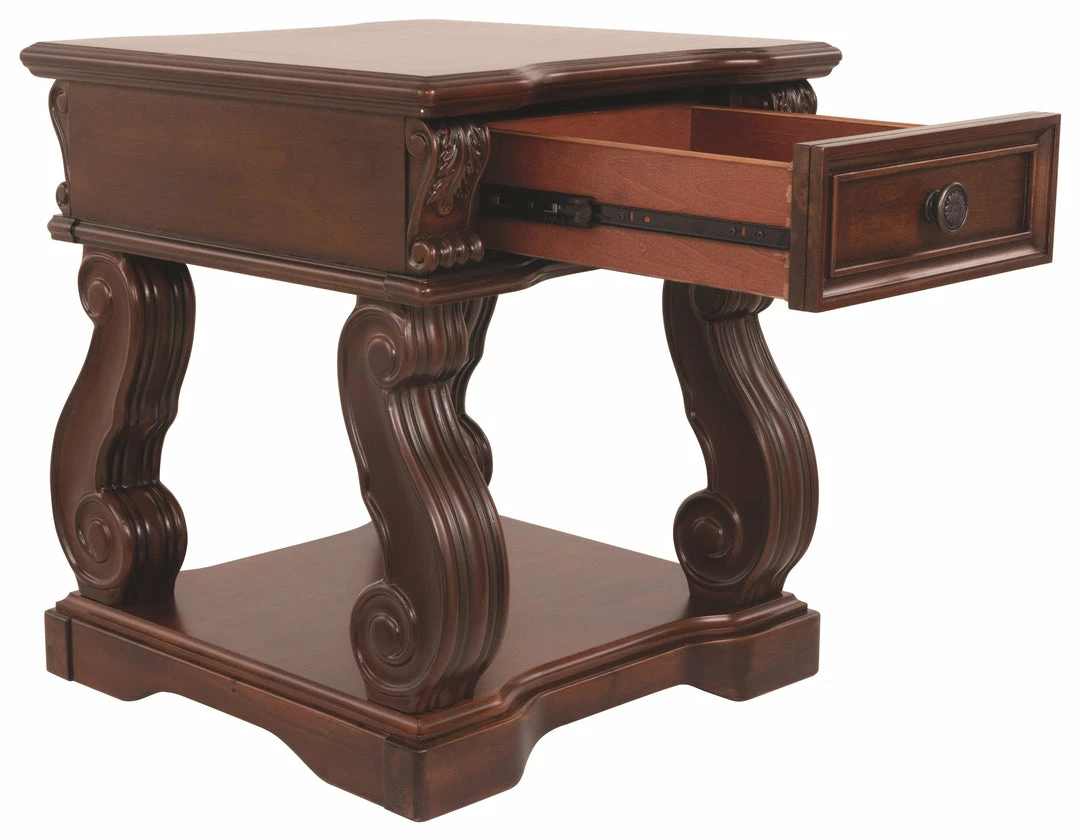 Discount 🌟 Ashley Furniture Alymere - Rustic Brown - Square End Table Tables ❤️ 4 Ashley Furniture Alymere - Rustic Brown - Square End Table Tables