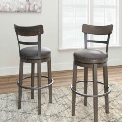 Ashley Furniture Caitbrook - Dark Gray - Tall Uph Swivel Barstool(1/cn)