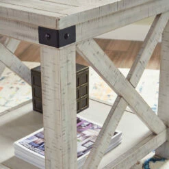 Ashley Furniture Carynhurst - Whitewash - Rectangular End Table