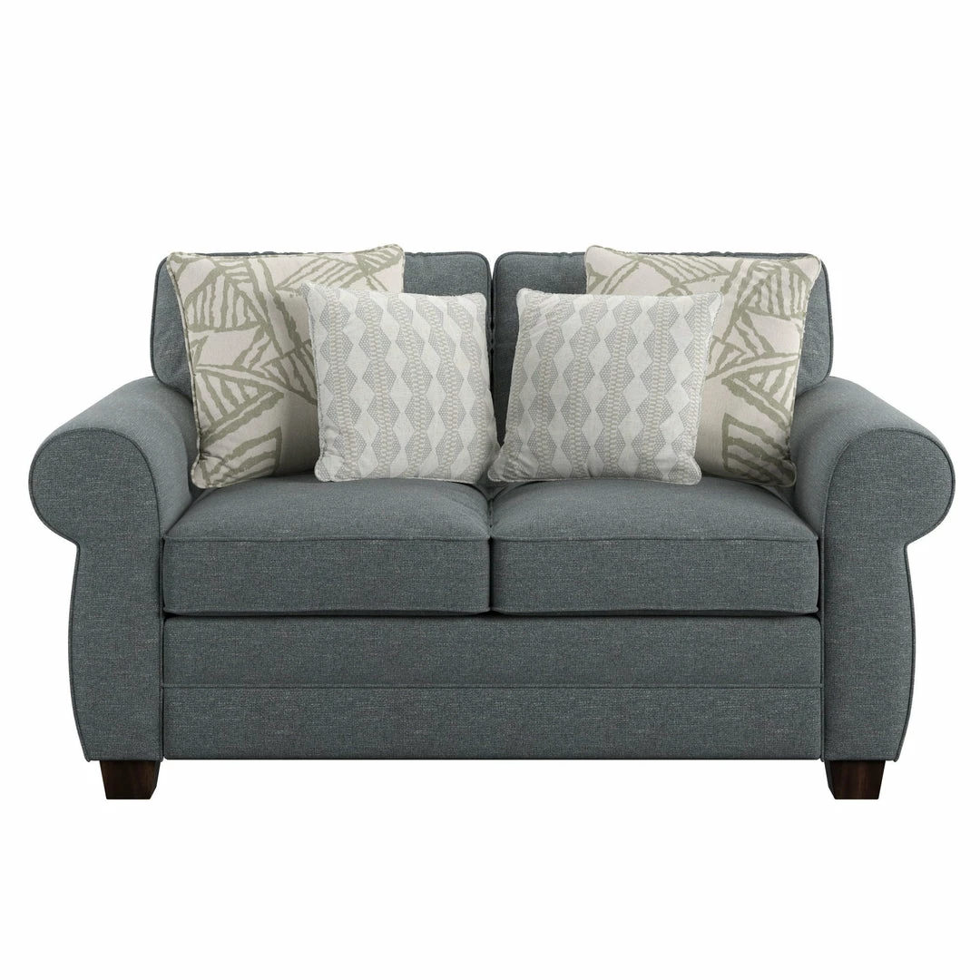 Best deal 😀 Emerald Home Loveseats Royce Complete Loveseat, Slate Blue 🌟 5 Emerald Home Loveseats Royce Complete Loveseat, Slate Blue