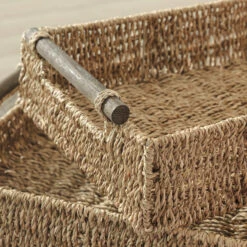 Ashley Furniture Halima - Tan - Tray Set (2/cn) - Seagrass