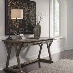 Signature Design By Ashley® Luxenford - Grayish Ultimate Best In Class Leg Desk, Credenza