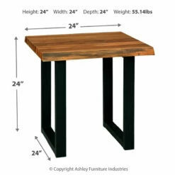 Ashley Furniture Tables Brosward - Black / Gray - Square End Table