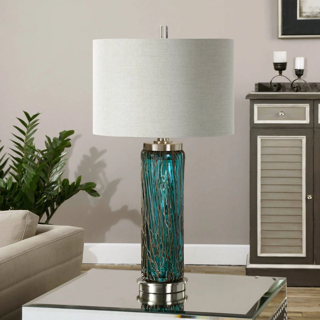 Deals ๐ Accessories Uttermost Almanzora Blue Glass Lamp โ 4 Accessories Uttermost Almanzora Blue Glass Lamp
