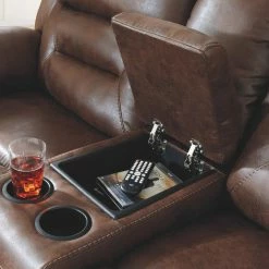 Ashley Furniture Stoneland - Console - Power Reclining Loveseats Reclining Furniture