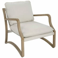 Uttermost Melora Solid Oak Accent Chair Chairs