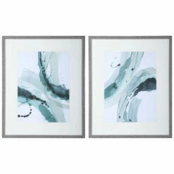 Accessories Uttermost Depth Abstract Watercolor Prints, S/2