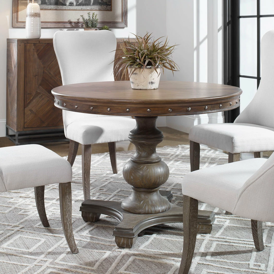 Best Pirce โ๏ธ Uttermost Sylvana Wood Round Table ๐ 4 Uttermost Sylvana Wood Round Table