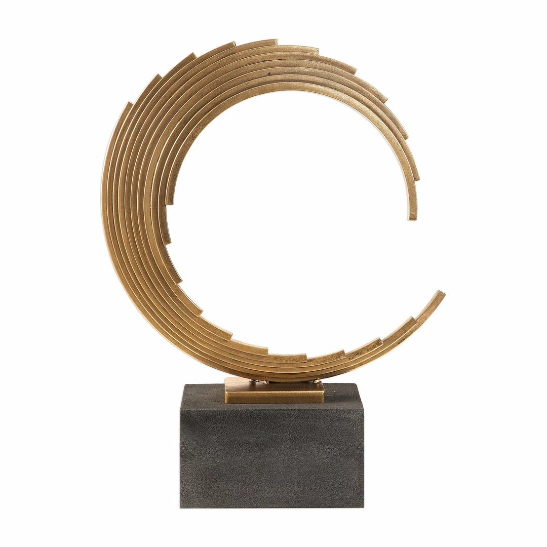 New ๐ Uttermost Saanvi Curved Gold Rods Sculpture ๐ 3 Uttermost Saanvi Curved Gold Rods Sculpture