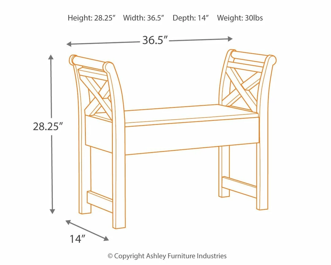 Best Pirce ❤️ Ashley Furniture Heron Ridge - Accent Bench 🌟 6 Ashley Furniture Heron Ridge - Accent Bench