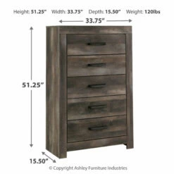 Signature Design By Ashley® Wynnlow - Gray - Five Drawer Chest