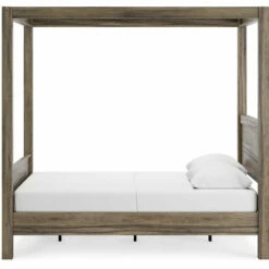 Signature Design By Ashley® Shallifer - Brown - Queen Canopy Bed Beds