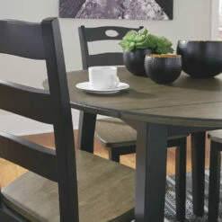 Deals 🧨 Signature Design By Ashley® Froshburg - Black - 5 Pc. - Drop Leaf Table, 4 Side Chairs Dining Room Sets 😉 9 Signature Design By Ashley® Froshburg - Black - 5 Pc. - Drop Leaf Table, 4 Side Chairs Dining Room Sets