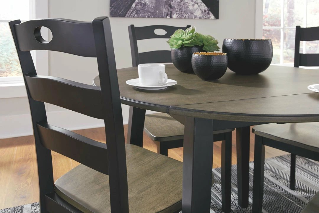 Deals 🧨 Signature Design By Ashley® Froshburg - Black - 5 Pc. - Drop Leaf Table, 4 Side Chairs Dining Room Sets 😉 6 Signature Design By Ashley® Froshburg - Black - 5 Pc. - Drop Leaf Table, 4 Side Chairs Dining Room Sets