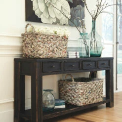 Ashley Furniture Gavelston - Black - Sofa Table