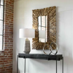 Uttermost Teak Branch Rectangular Mirror Accessories