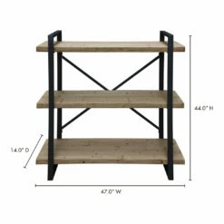 Moe's Home Collection Lex 3 Level Shelf Natural Accessories
