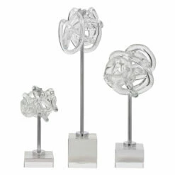 Uttermost Neuron Glass Table Top Sculptures, S/3