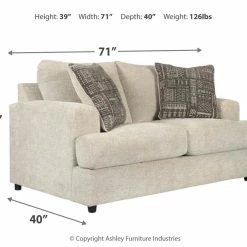 Ashley Furniture Soletren - Trendsetting Silhouette - Stationary Loveseats