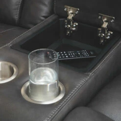 Signature Design By Ashley® Loveseats Turbulance - Quarry - Pwr Rec Loveseat/con/adj Hdrst