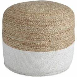 Ashley Furniture Sweed - Natural/white - Pouf - Round