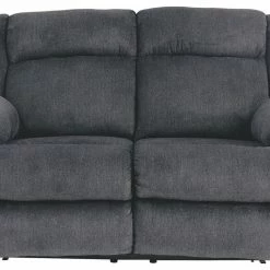 Ashley Furniture Reclining Furniture Burkner - Marine - Reclining Power Loveseat