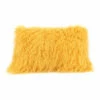 Moe's Home Collection Accessories Lamb Fur Pillow Rect. Gold