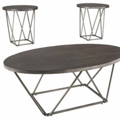Ashley Furniture Neimhurst - Dark Brown - Occasional Table Set (3/cn) Tables